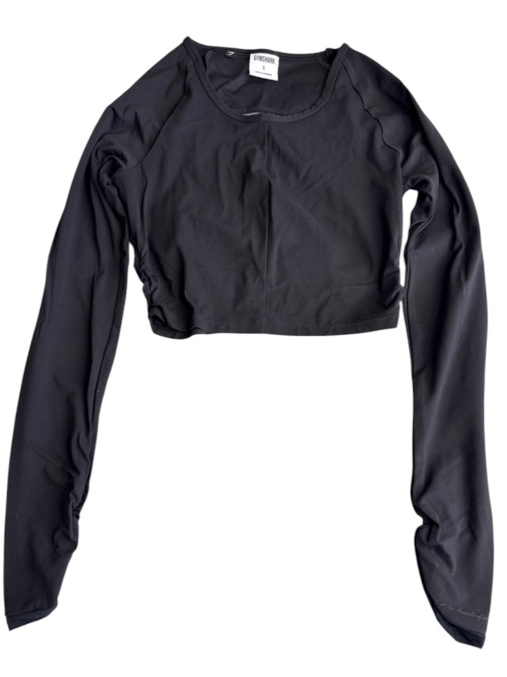 Gymshark x Whitney Simmons Crop Top Black Size Small
